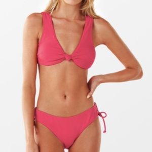 Cupshe Knotted Bikini Swimsuit - Rose Pink
